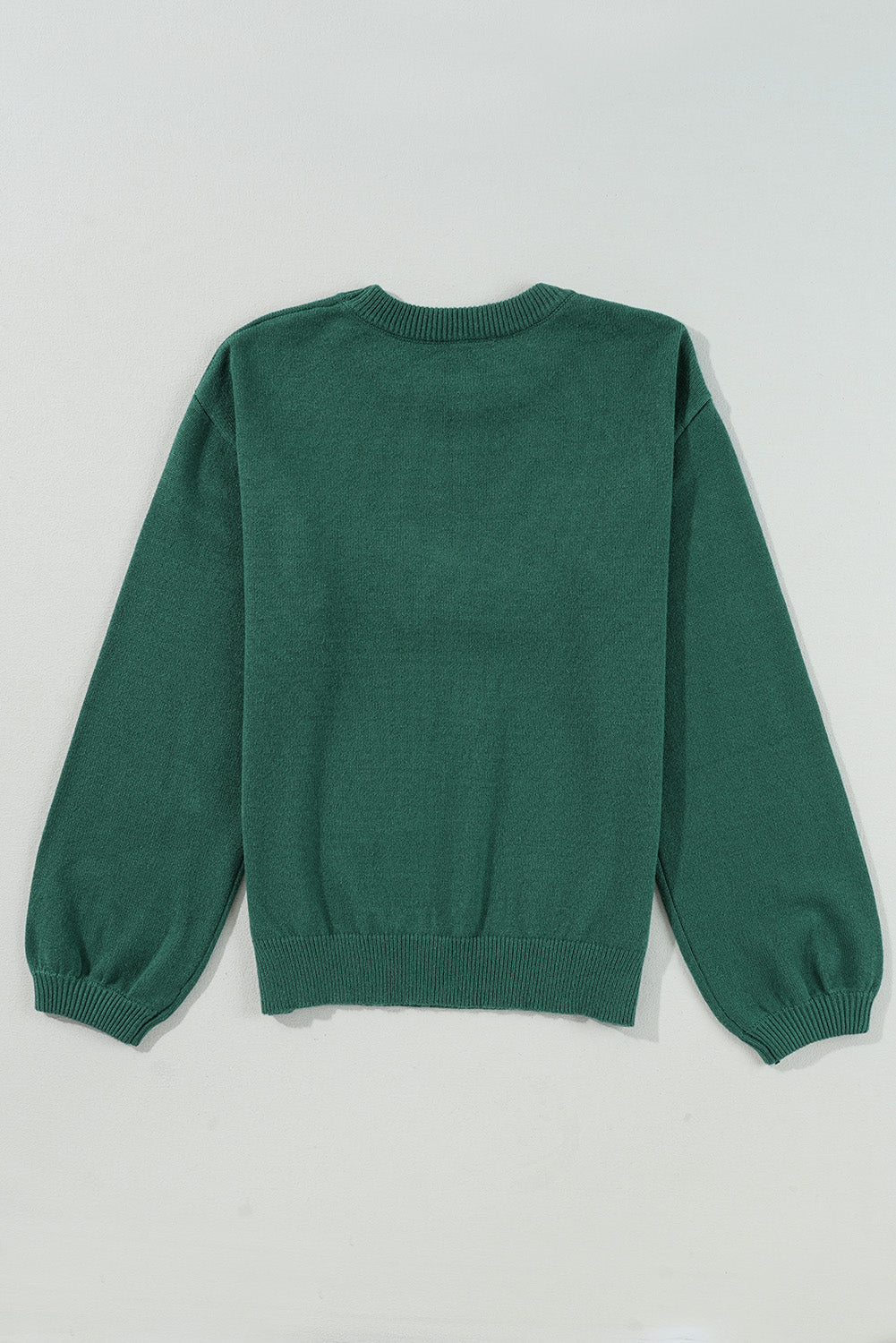 Blackish Green Pearl Beaded Merry Casual Sweater