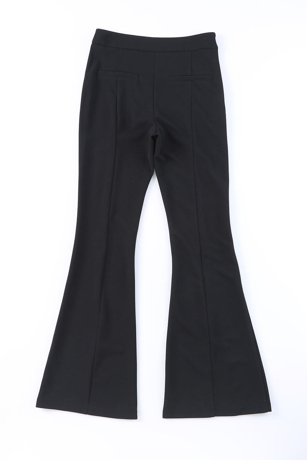 Black Split Hem High Waist Pants